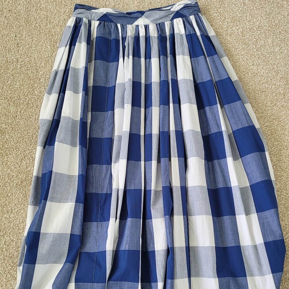 Anthropologie Sunday in Brooklyn Plaid Side-Slit Skirt Size M